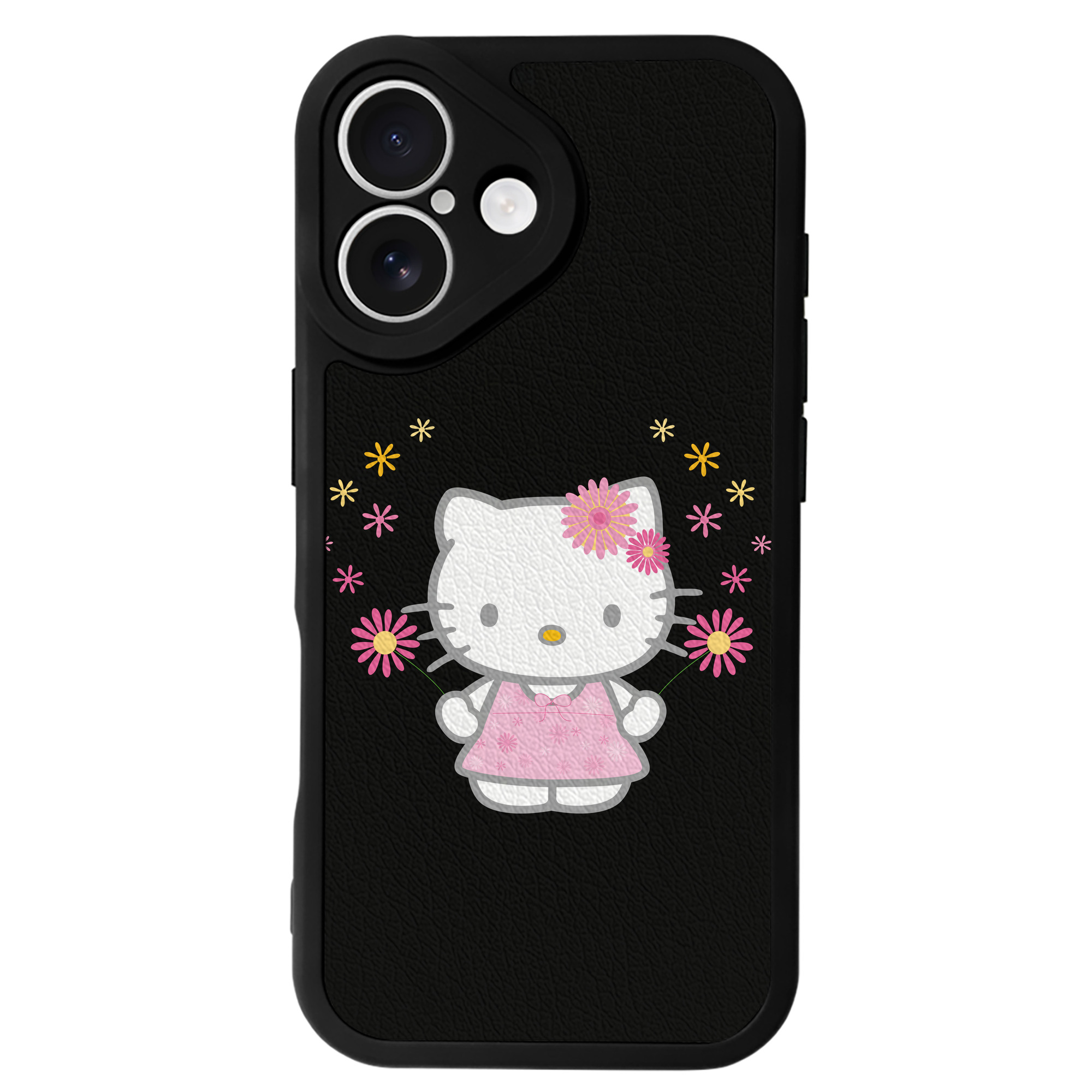 （画像用） Hello Kitty ハローキティ 【iPhone 16シリーズ対応】シリコンスマホケース（レザー調） 材質：シリコン